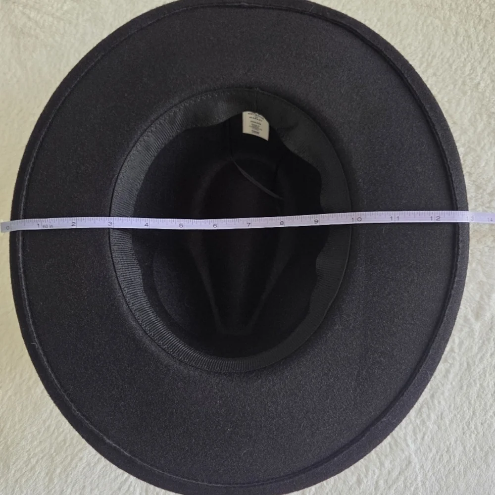 New!!! Melrose & Market Classic Black Fedora Wool Women's Hat